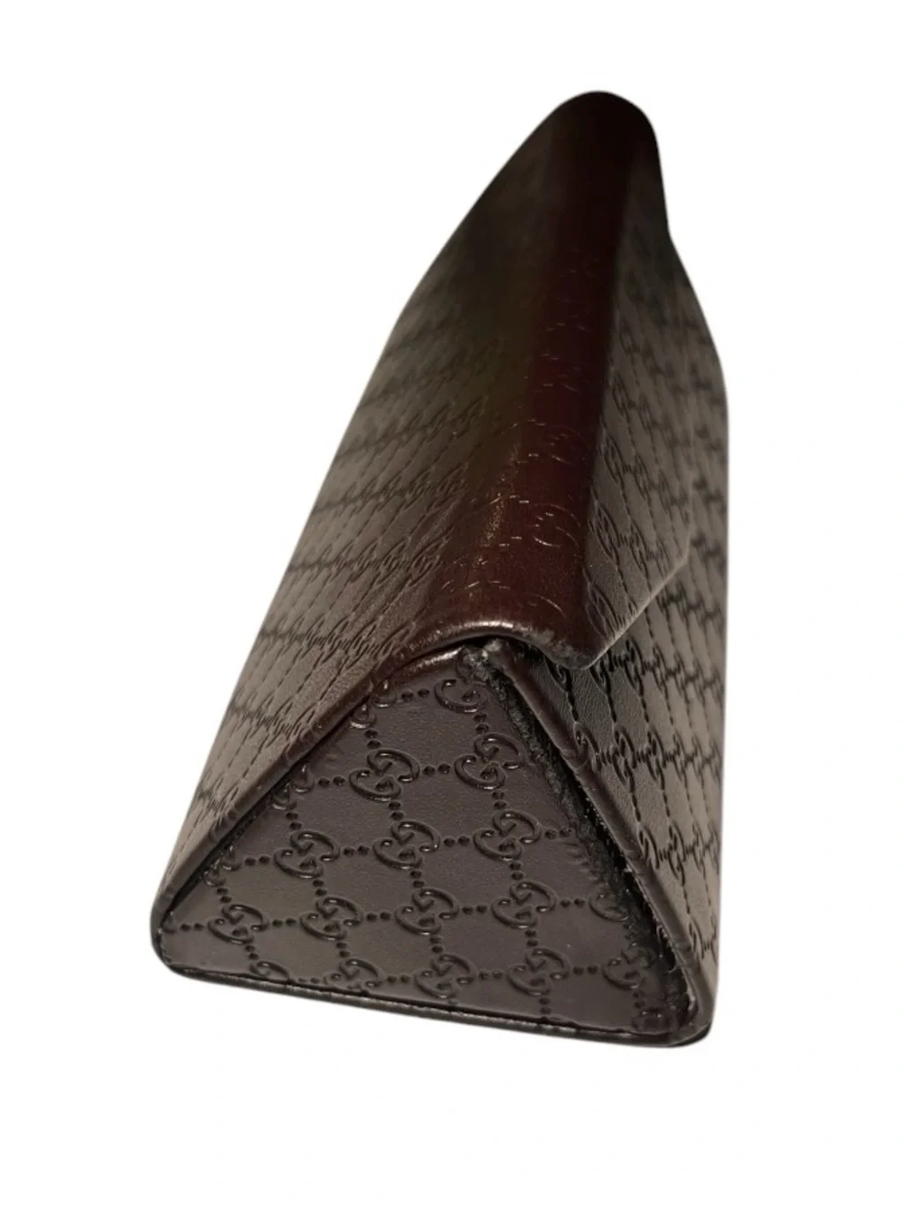 EUC GUCCI || GG- Shima Dark Brown Monogram Trifold Sunglasses Case
